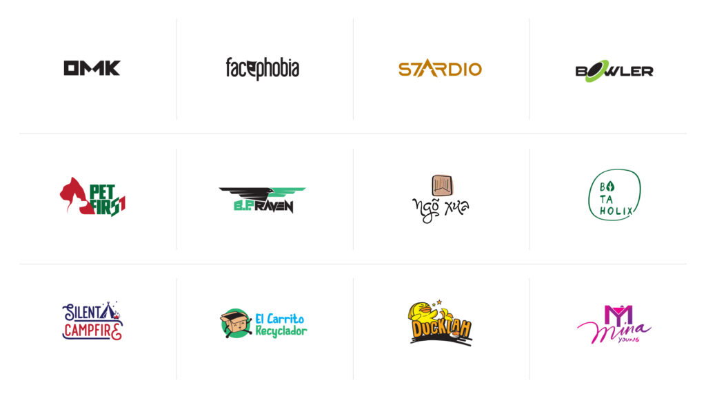 My logo designs with various styles.